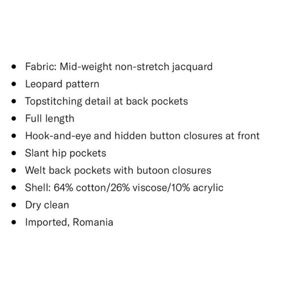 Zadig & Voltaire Prune Red Leopard Jacquard Straight Slim Pants 36 S - Picture 4 of 11